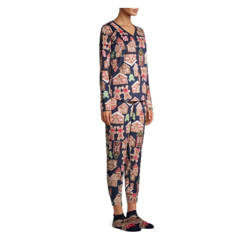 NWT Disney Women's 3-Piece Pajama Set with Socks - Picture 3 of 3